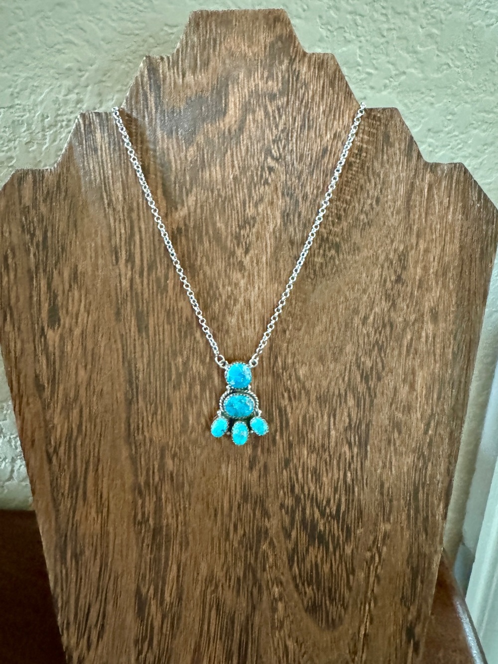 Blue Ridge Turquoise Cluster Necklace